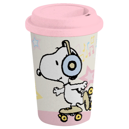 Vaso Ecológico de Bambú 475 ml – Snoopy Patinando