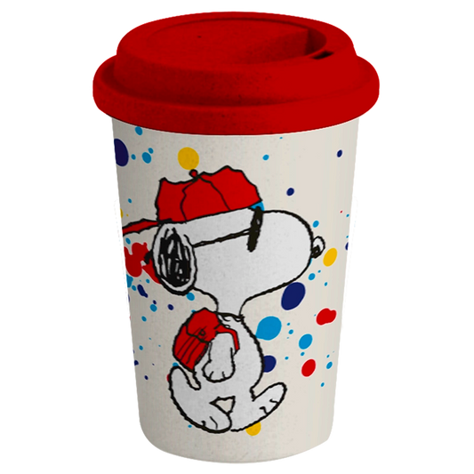 Vaso Ecológico de Bambú 475 ml – Snoopy Hippie