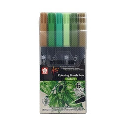 Set Marcadores Koi Brush Pens Naturaleza 6 un