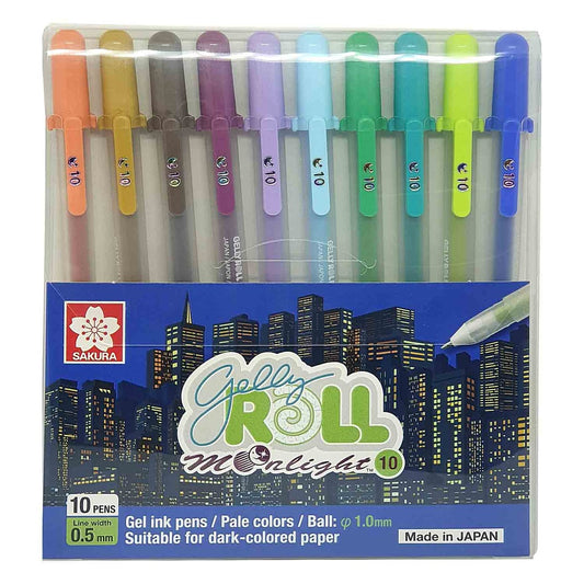 Lápiz Gel Gelly Roll Sakura Moonlight 10 Col Earth