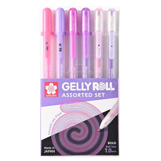 Set de Lapices Gelly Roll Sakura Rosas y Morados