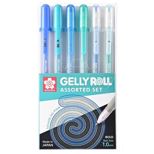 Set de Lapices Gelly Roll Sakura Azules y verdes