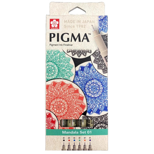 Set de Tiralínea Pigma Micron  Mandalas 6 colores