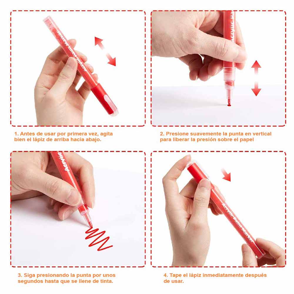 Set 40 marcadores acrílicos