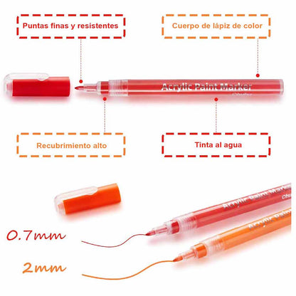 Set 40 marcadores acrílicos