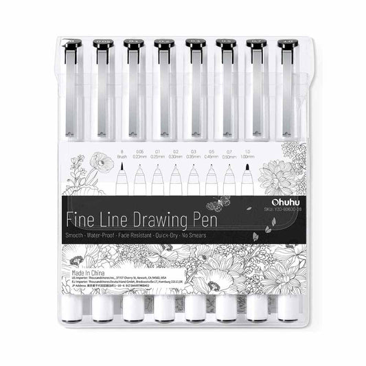 Set 8 marcadores tiralíneas para dibujo