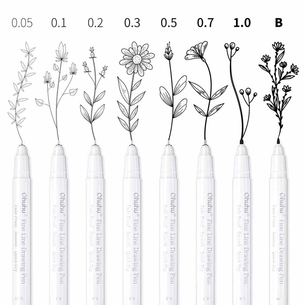 Set 8 marcadores tiralíneas para dibujo