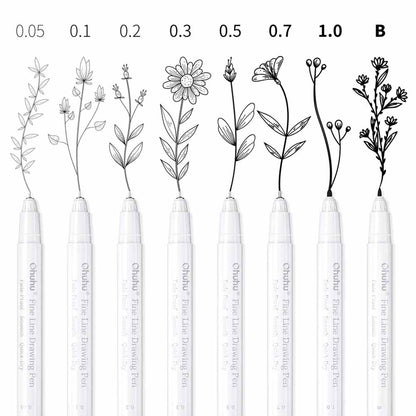 Set 8 marcadores tiralíneas para dibujo
