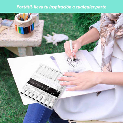 Set 8 marcadores tiralíneas para dibujo