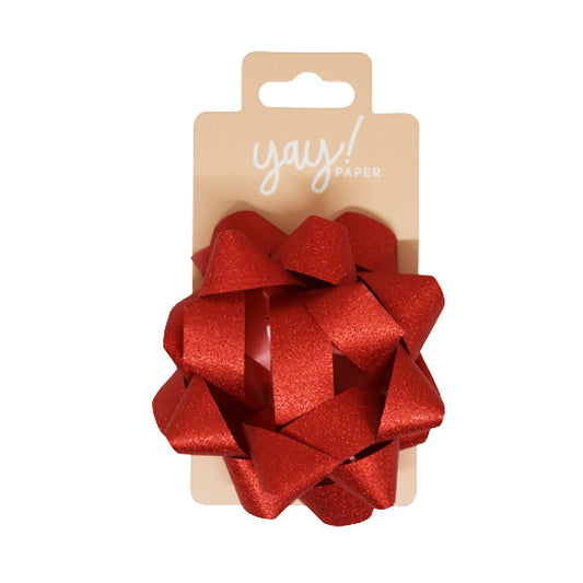 Cinta Regalo Grande Glitter Roja