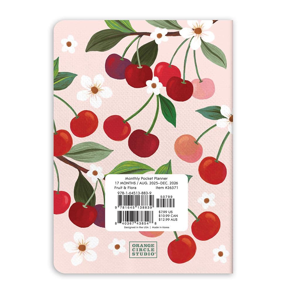 Agenda 2026 Fruit and Flora 17 Meses - Vista Mensual