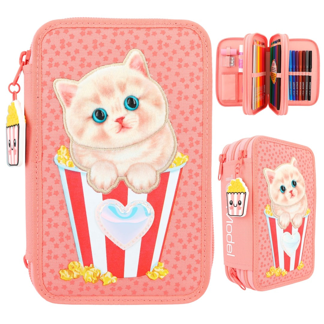 TOPModel estuche Triple con Gato Cutie Star