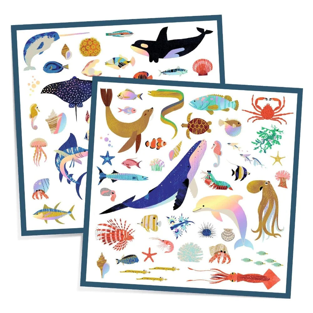 Set 160 Stickers océano