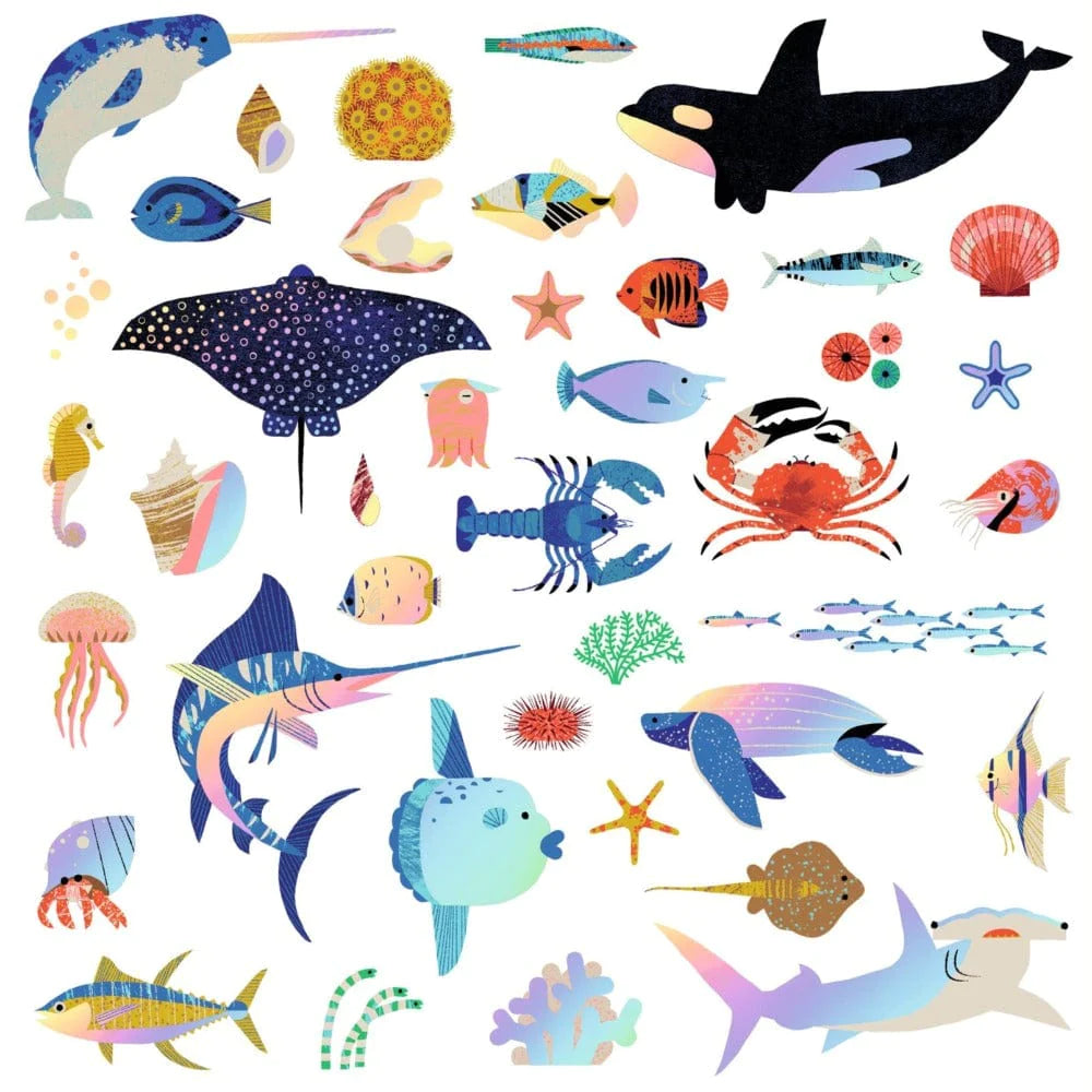 Set 160 Stickers océano