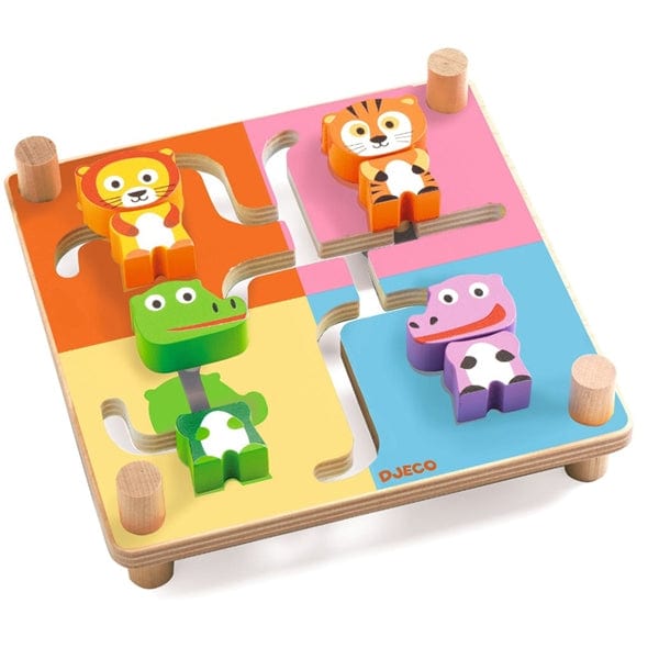 Laberinto de madera Animales reversible