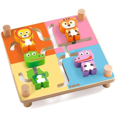 Laberinto de madera Animales reversible