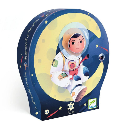 Puzzle Silueta de Astronauta y sus mascotas 36 piezas