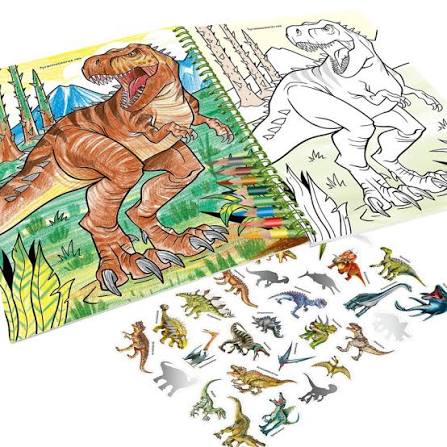 Dino World Libro de Colorear con Lápices de Colores