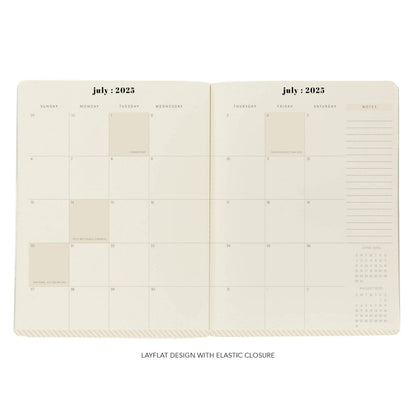 Agenda 2026 Green Floral 18 Meses - Vista Mensual