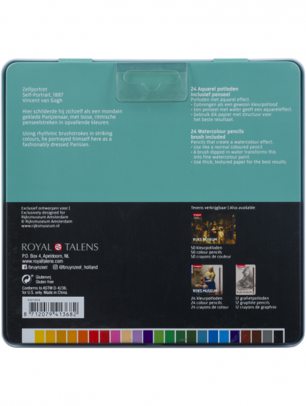 Lápices Acuarela Bruynzeel Rijks Museum Set 24 Colores