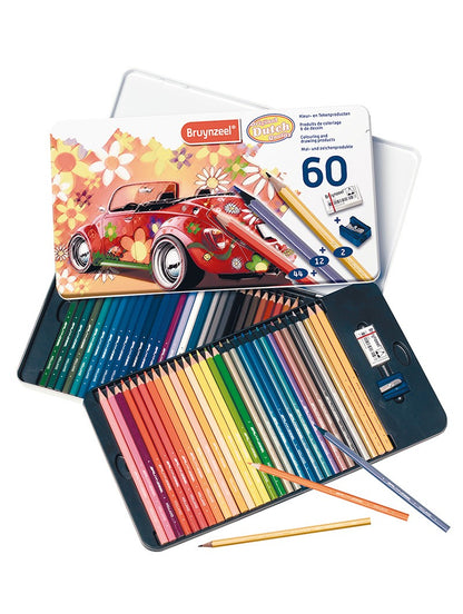 Lápices de Colores  Colouring & Drawing set 58 Colores + 2 Accesorios