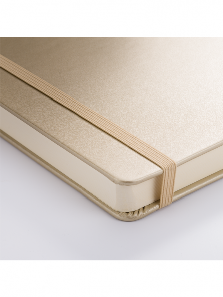 Libreta Sketchbook 13 X 21 cm de  140 gr dorada