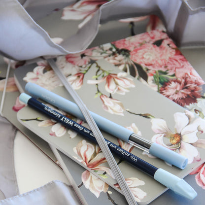 Libreta Tapa Blanda cuadriculada Magnolias