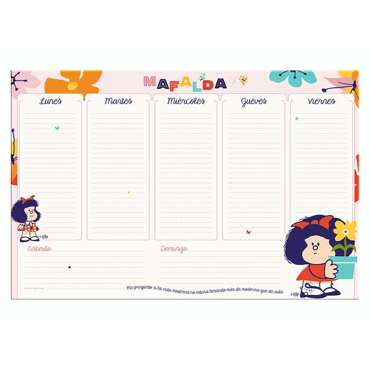 Planificador semanal Mafalda