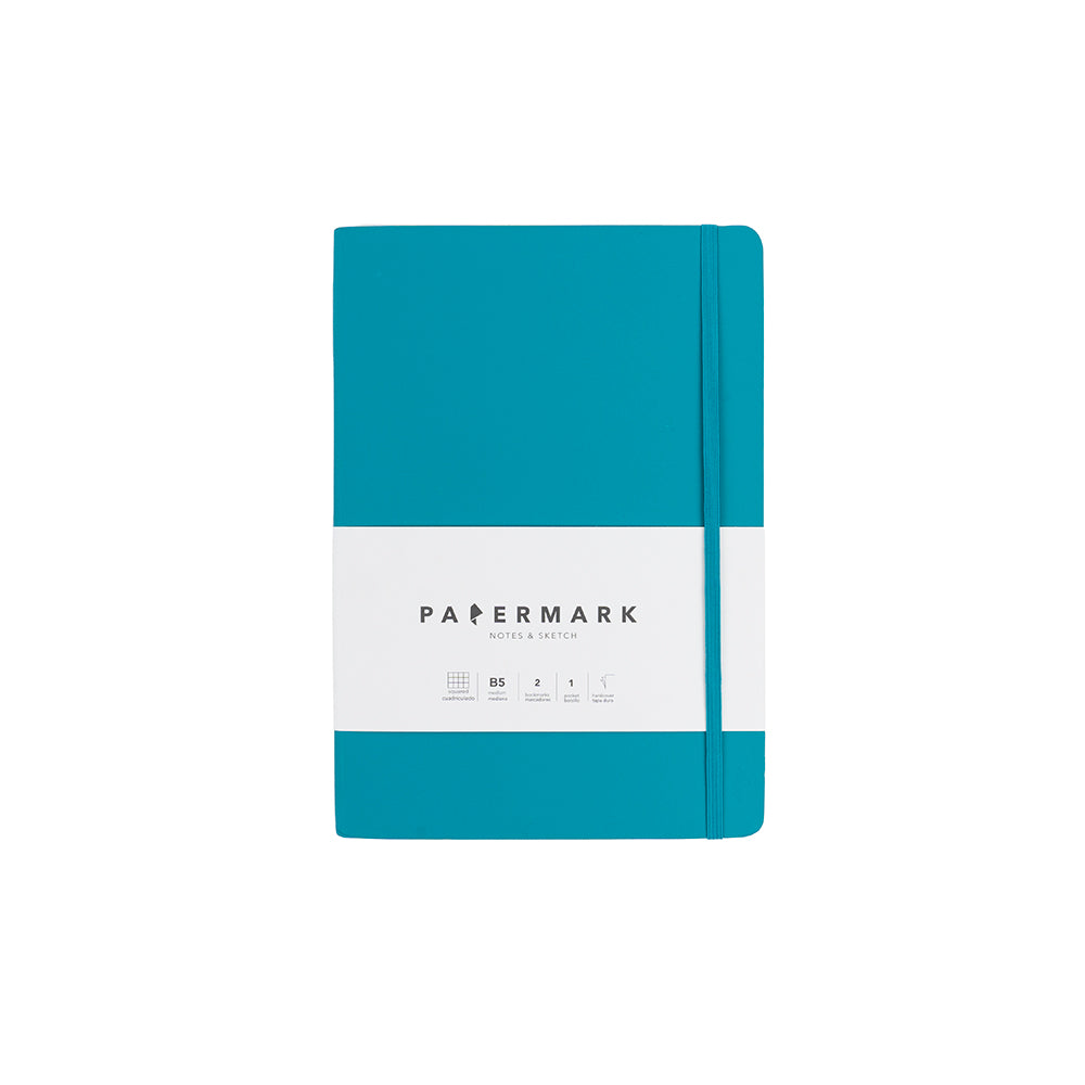 Libreta B5 cuadriculada  Azul claro