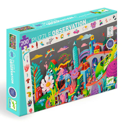 Puzzle Observación Crazy Town  - 200 piezas