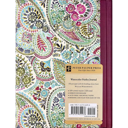 Libreta Grande Watercolor Paisley