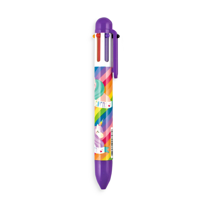 Boligrafo 6 colores Unicornios