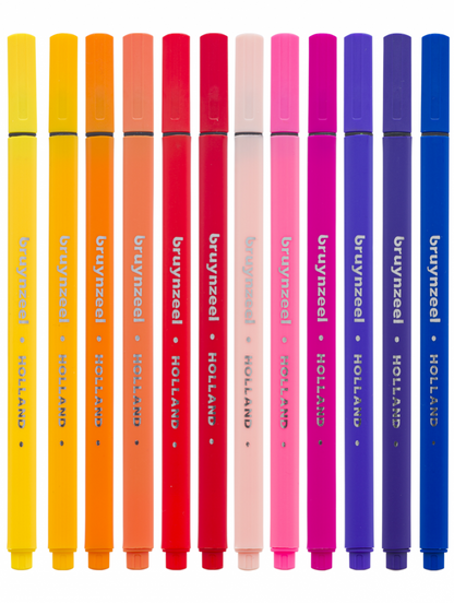Marcadores Punta Fina Bruynzeel Set 24 Colores