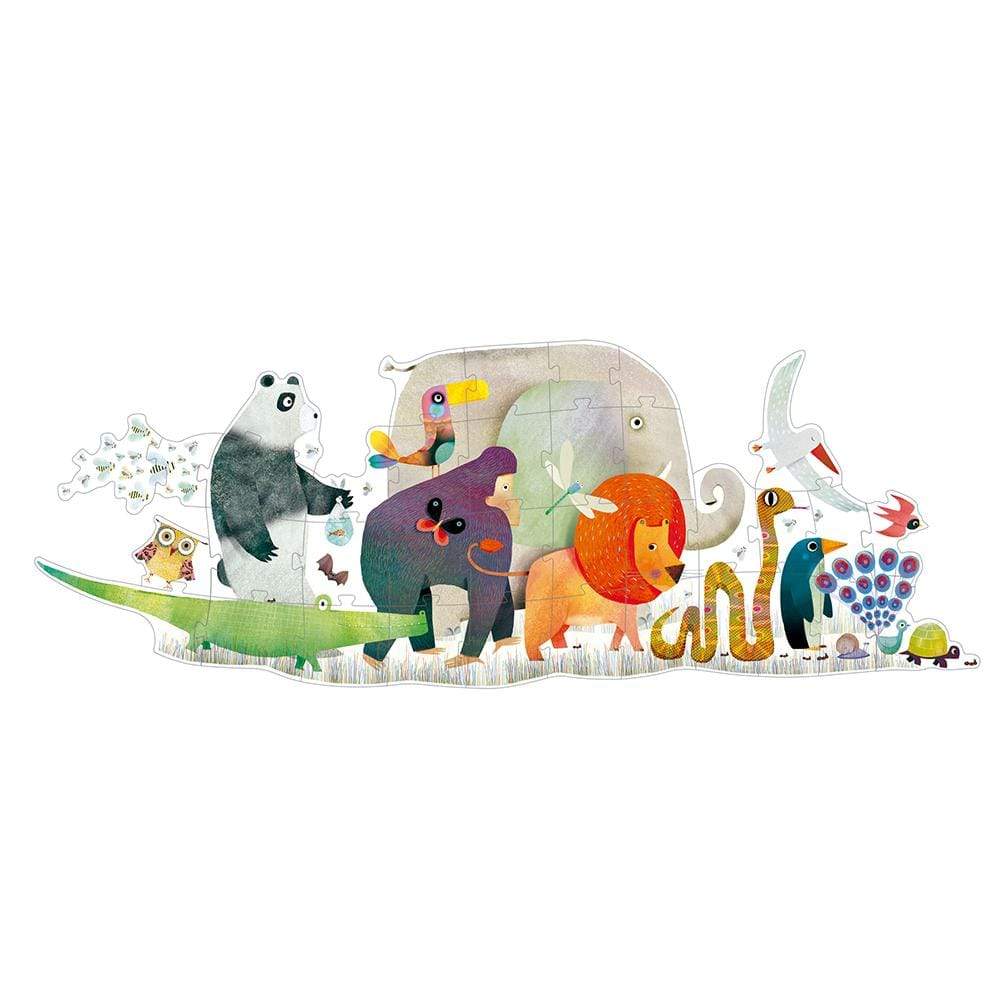 Puzzle Gigante Desfile de animales 36 piezas