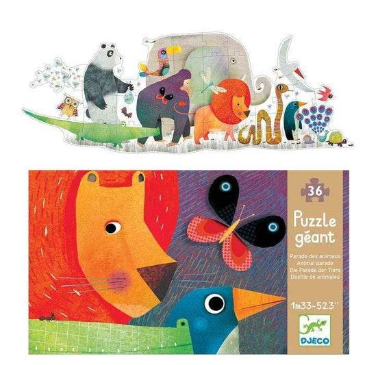 Puzzle Gigante Desfile de animales 36 piezas