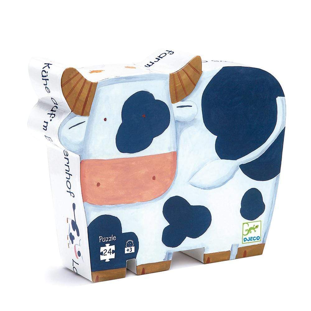 Puzzle Silueta La vaca en la Granja - 24 piezas
