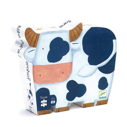 Puzzle Silueta La vaca en la Granja - 24 piezas