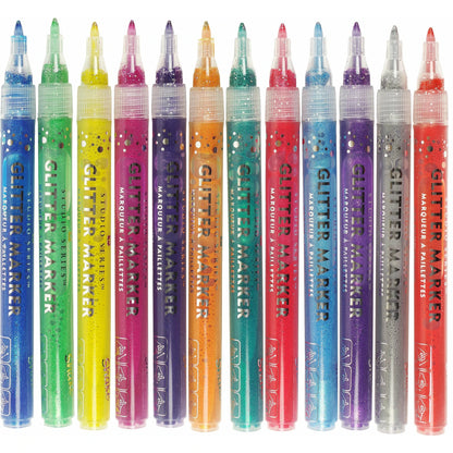 Set de 12 Marcadores Glitter
