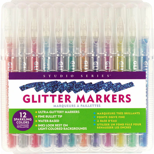 Set de 12 Marcadores Glitter