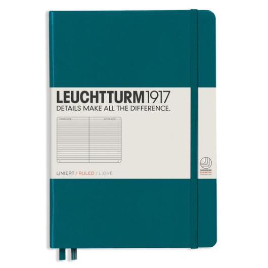 Libreta Mediana Tapa Dura Composición Pacific Green