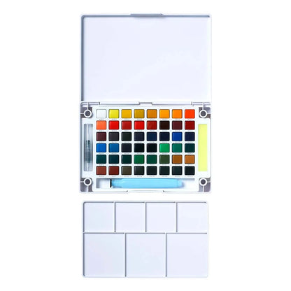 Set Acuarelas en Pastillas Koi 48 colores con water brush