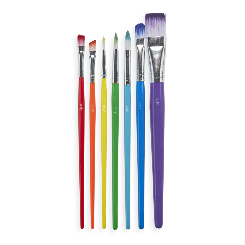 Set 7 Pinceles Pintura Nylon