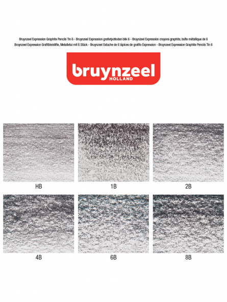 Lápices Grafito Bruynzeel Expression Caja 6 Gradaciones