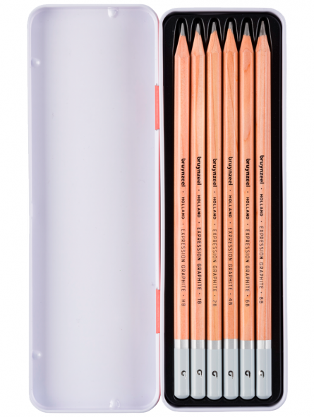 Lápices Grafito Bruynzeel Expression Caja 6 Gradaciones