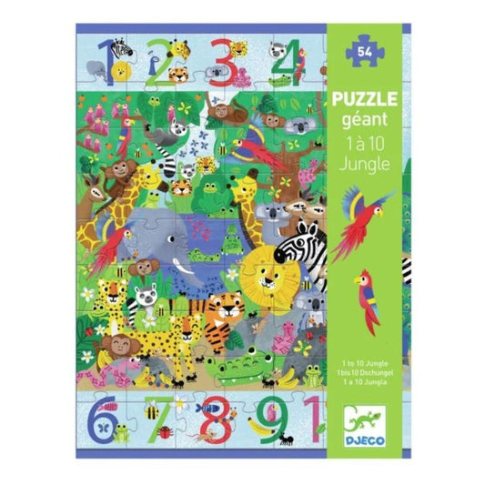 Puzzle Gigante 1 a 10 Jungla 54 piezas
