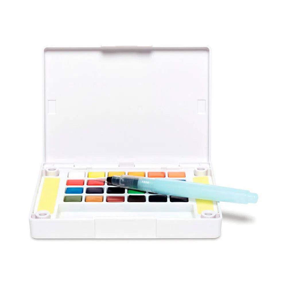 Set de Acuarela en pastillas Koi 24 colores con water brush