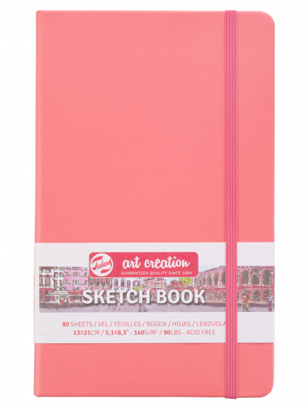 Libreta Sketchbook 13x21 cm  Coral Red
